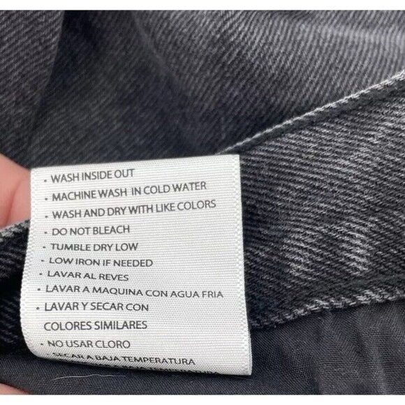 KanCan Dixon Ultra High Rise 90's Boyfriend Jeans Black/Gray Distressed Sz 15/31 - Picture 13 of 13